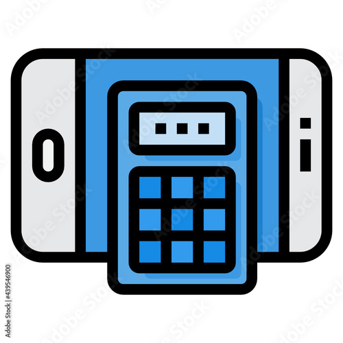 Calculator line icon