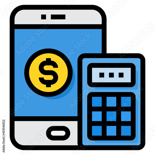 Calculator line icon