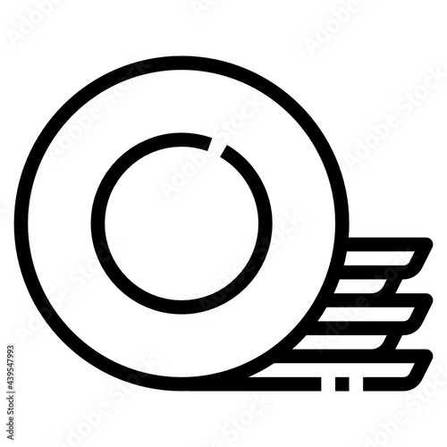 plates line icon