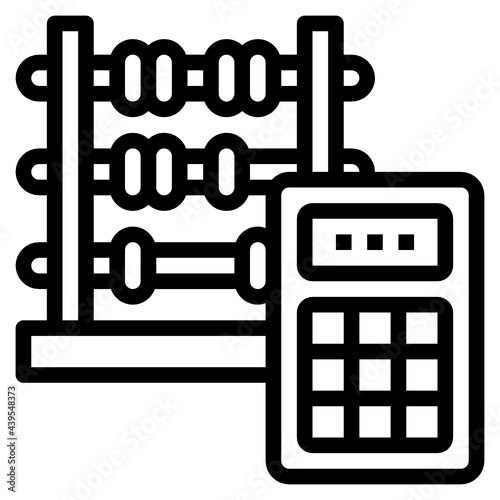 Abacus line icon