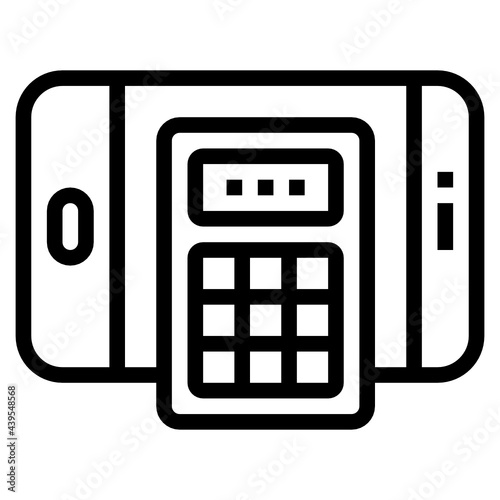 Calculator line icon