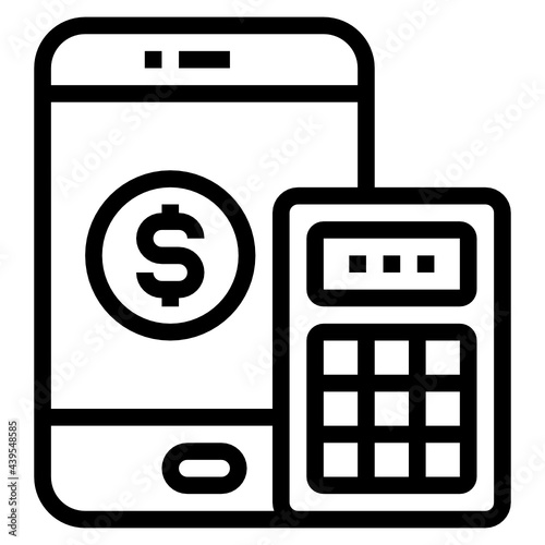 Calculator line icon