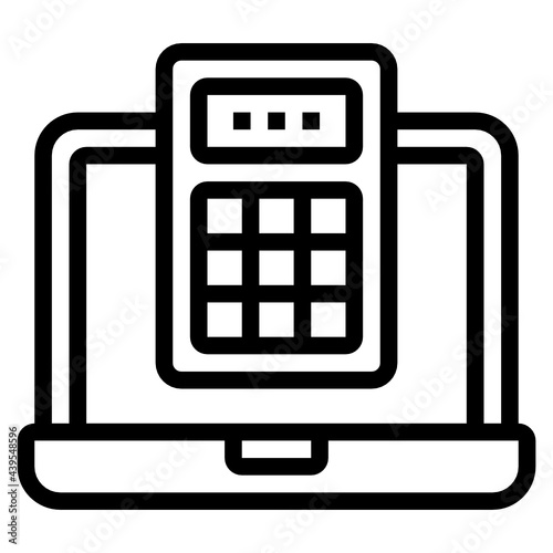 Calculator line icon