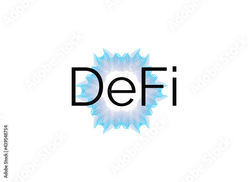 Decentralized Finance Symbol, DeFi Minimal Icon, Concept