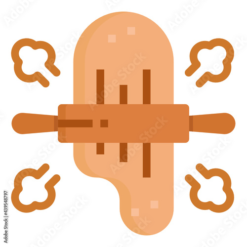 rolling flat icon