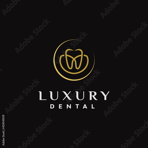 Luxury Dental Logo Design Vector