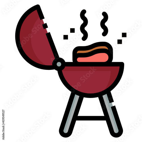 bbq line icon