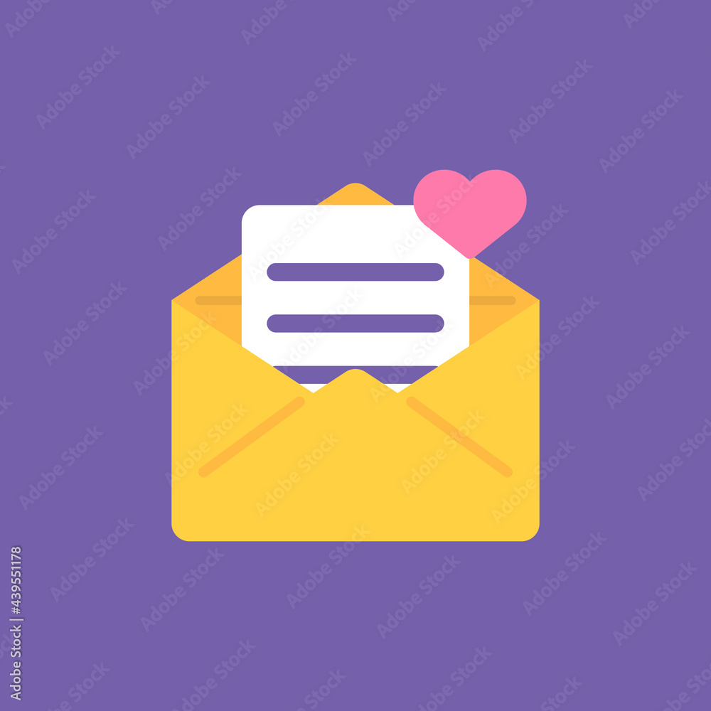 love letter icon concept illustration. order offers or subscriptions. envelope and love symbol. food or cake. breakfast .flat cartoon style. vector design elements love letter icon concept illustration. order offers or subscriptions. envelope and love symbol. food or cake. breakfast .flat cartoon style. vector design elements