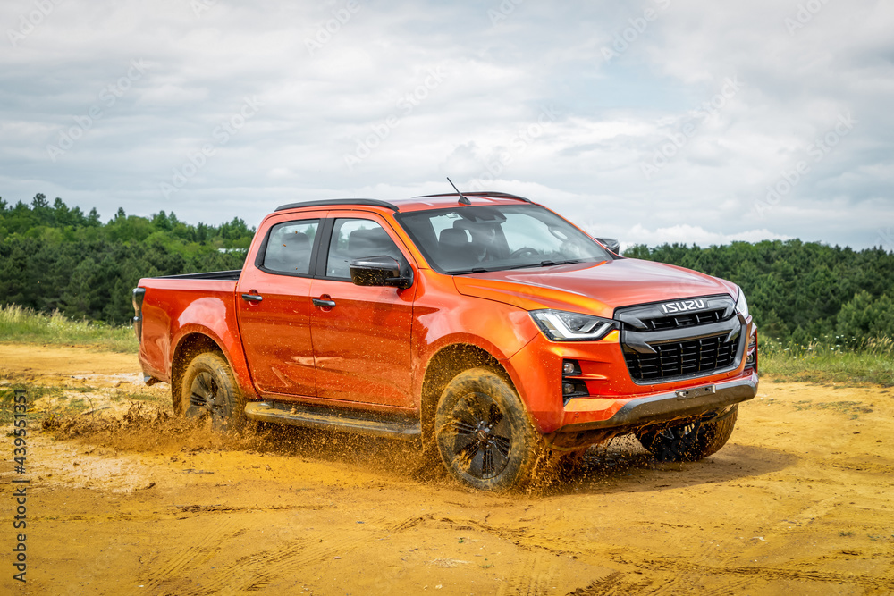 Isuzu DMax is a pickup truck manufactured since 2002 by Isuzu Motors. Stock Photo Adobe Stock