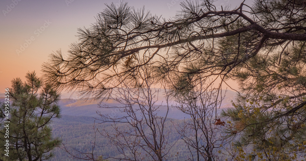 In Payson, Arizona this is known as the Mogollon Rim. The sun sets ...