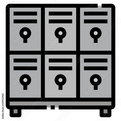 locker line icon
