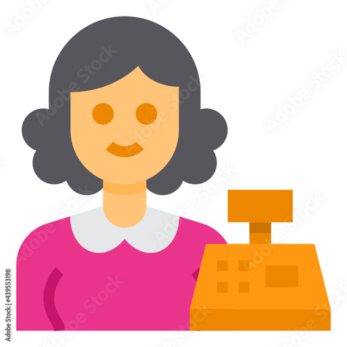 Cashier flat icon
