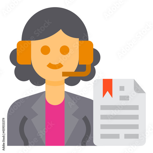News Anchor flat icon