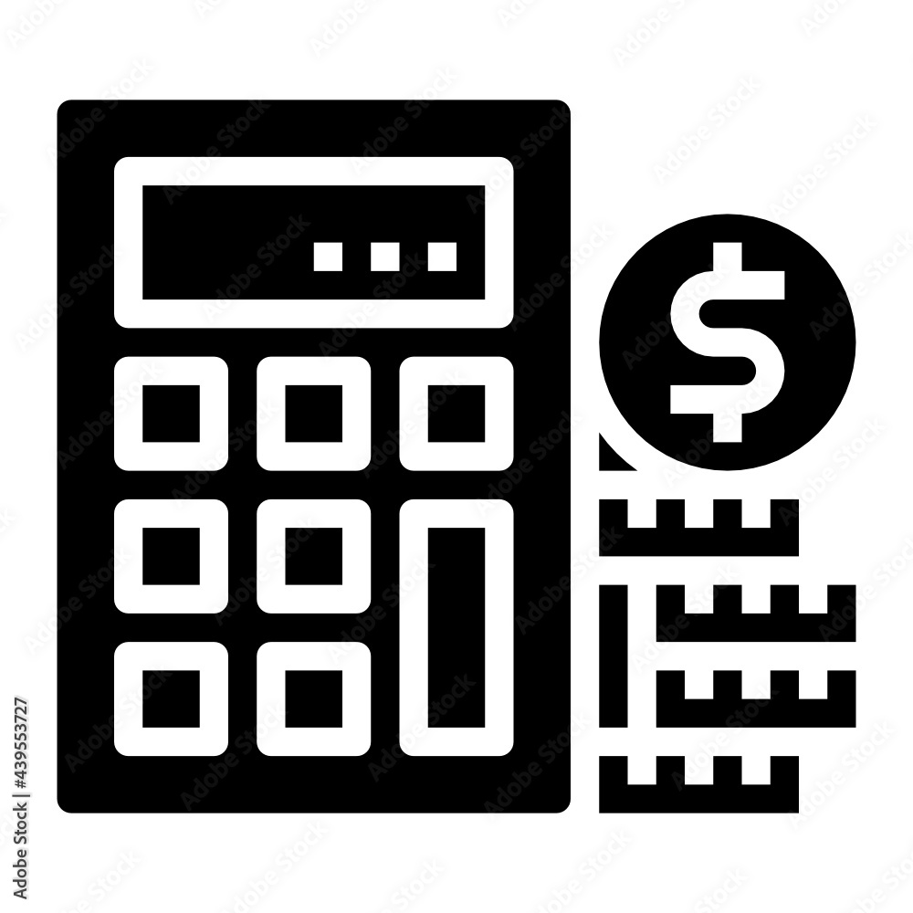 calculator glyph icon calculator glyph icon