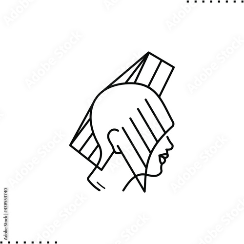 A haircut, Hair Styling vector icon in outline