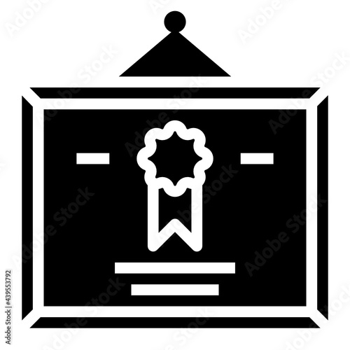 diploma glyph icon
