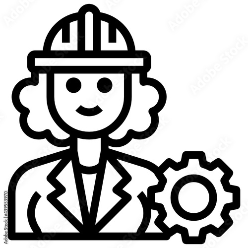 Engineer line icon