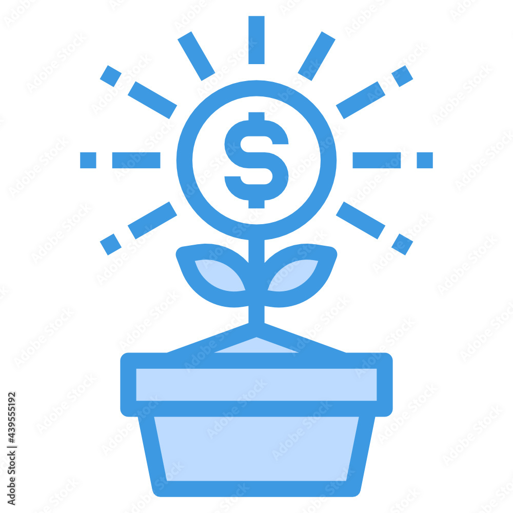 Profit blue line icon Profit blue line icon