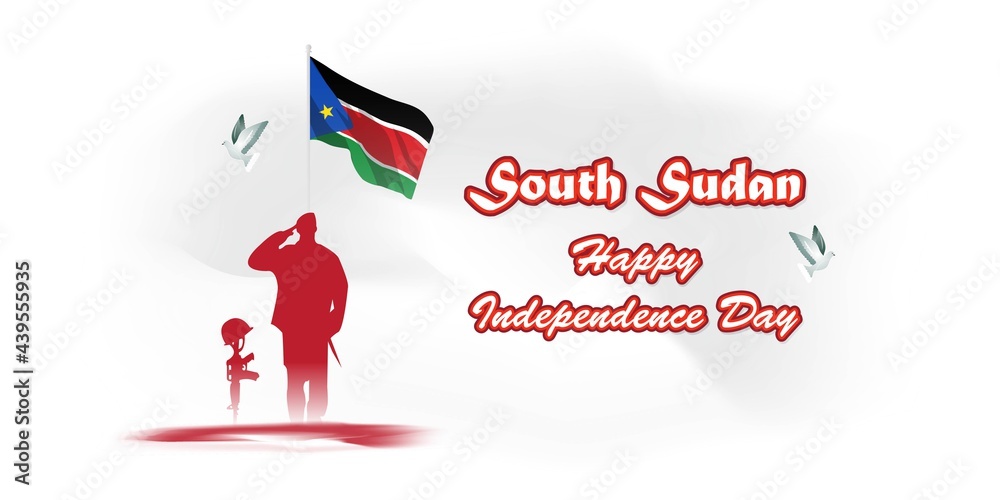 vector illustration for South sudan independence day vector illustration for South sudan independence day