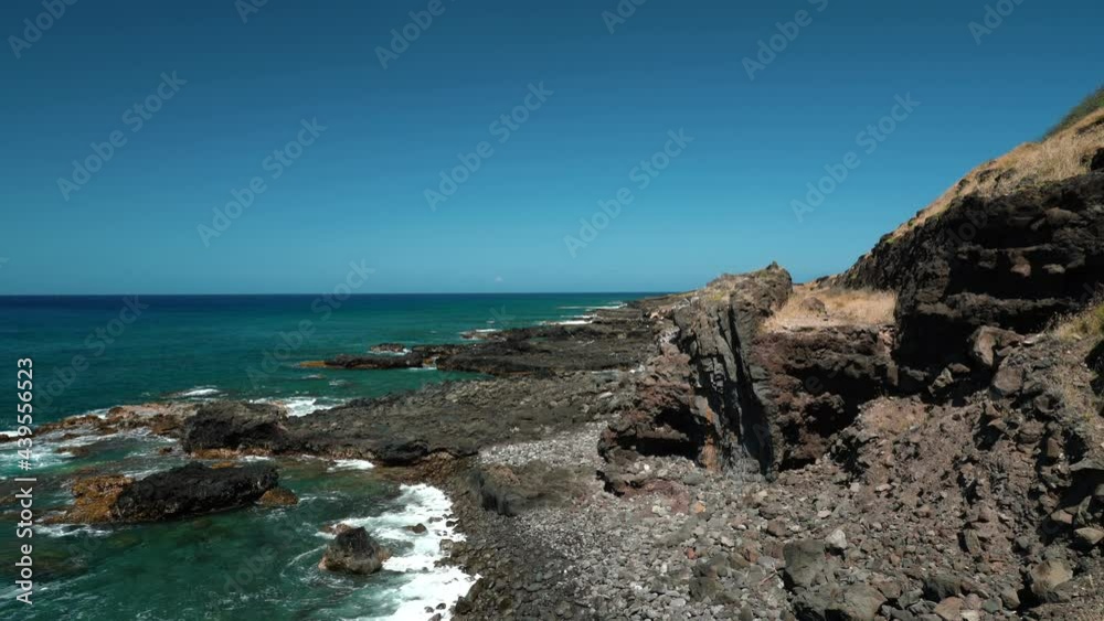 A dike (American spelling) or dyke (British spelling), in geological usage, is a sheet of rock that is formed in a fracture of a pre-existing rock body. Kaena ponit trail, Oahu, Hawaii. A dike (American spelling) or dyke (British spelling), in geological usage, is a sheet of rock that is formed in a fracture of a pre-existing rock body. Kaena ponit trail, Oahu, Hawaii.