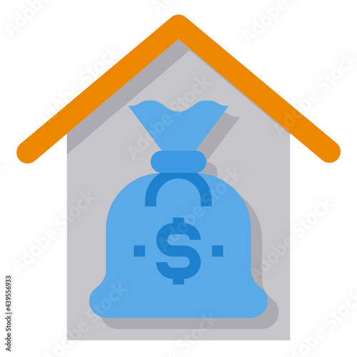 Mortgage flat icon