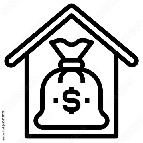 Mortgage line icon