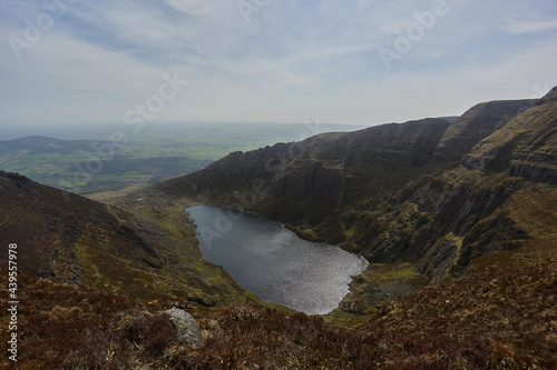 huge lake in the stunning Irish Alpine coordillera.Comeragh Mountains, Waterford, Ireland photo