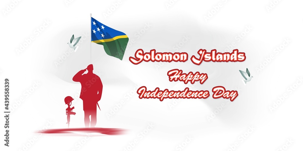 vector illustration for Solomon independence day vector illustration for Solomon independence day