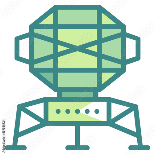 lander blue line icon