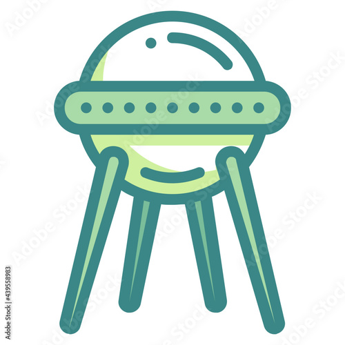 sputnik blue line icon