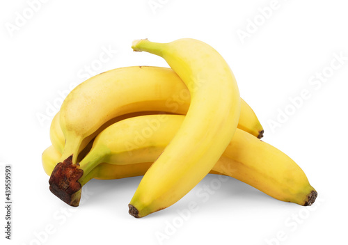 Bunch of bananas isolated on white background with clipping path and full depth of field