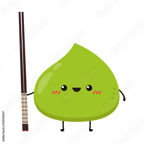 Wasabi character design. wasabi vector .on white background. wallpaper.