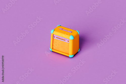 one Amplifier on violet background photo