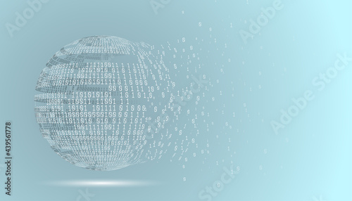 Foto Binary code globe