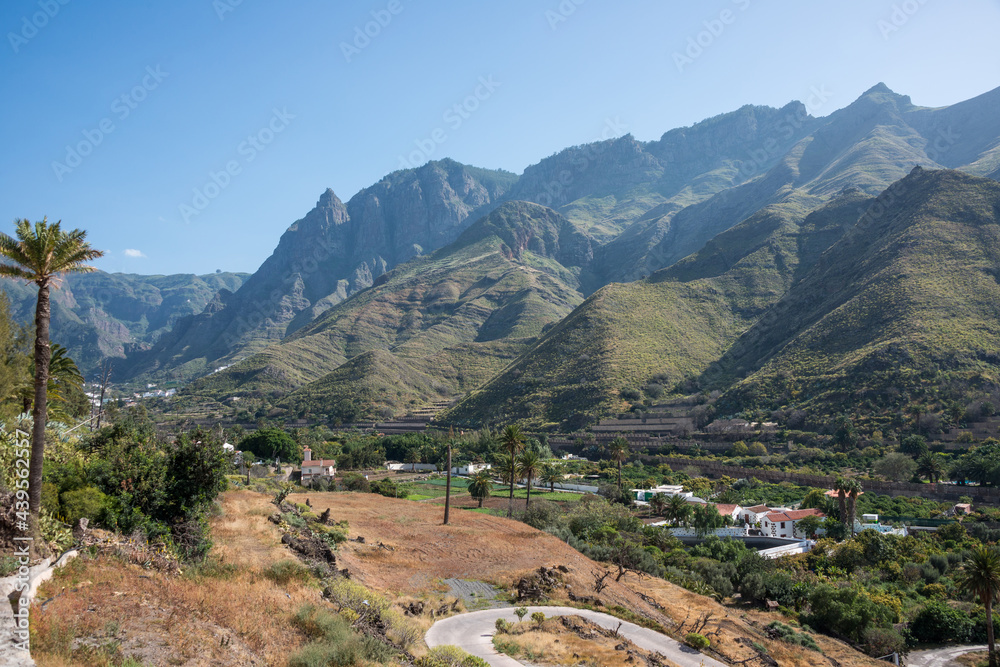 Paisaje rural en la zona de Agaete en la isla de Gran Canaria
