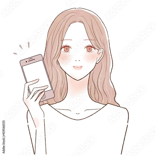スマホを持っている女性