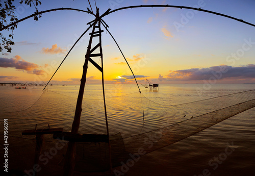 fish net farm at phattalung in thailand © MICHEL