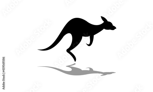 black kangaroo vector silhouette