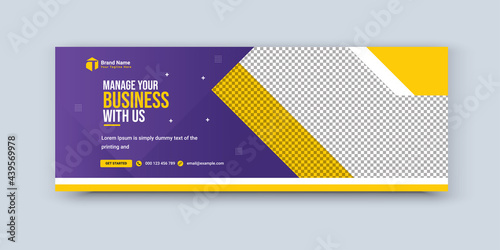 Modern Business Facebook Cover Design, Facebook Banner template Design, Web Banner Social Media Design