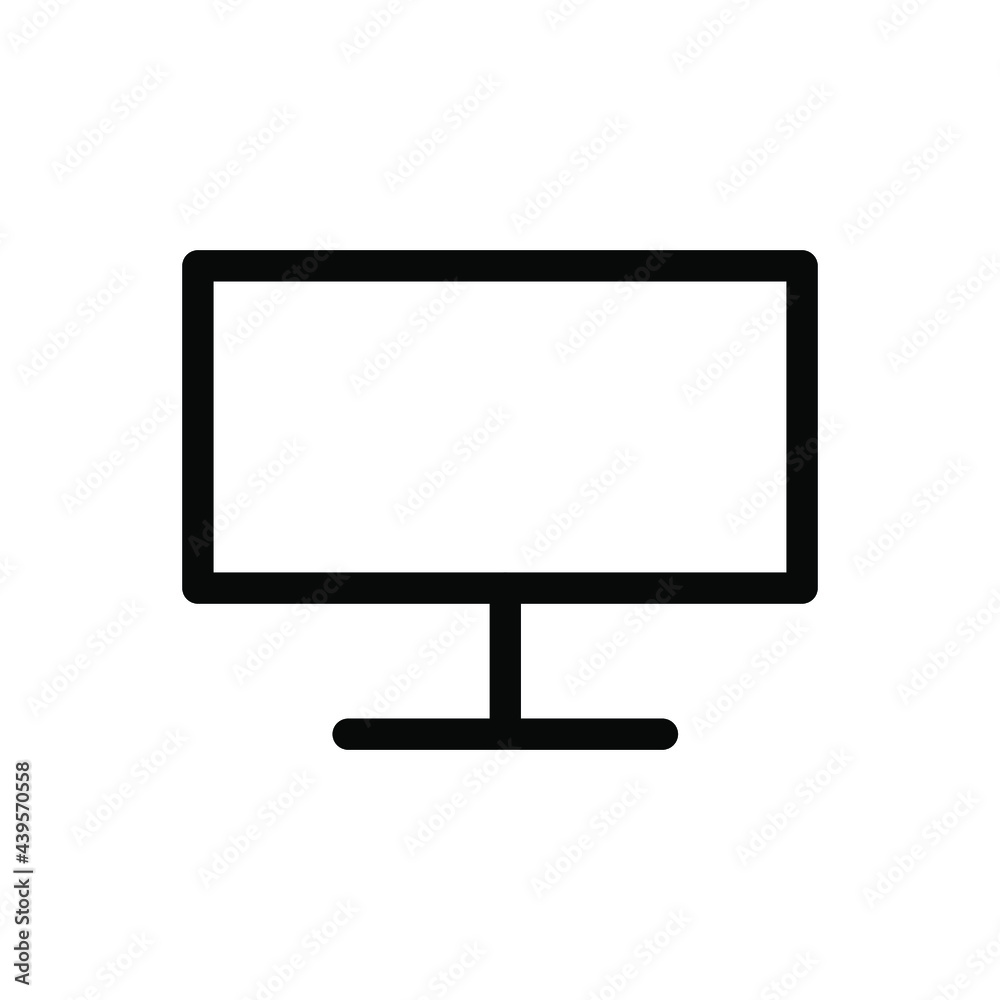 Computer screen icon. Electronics icon. Vector illustration.