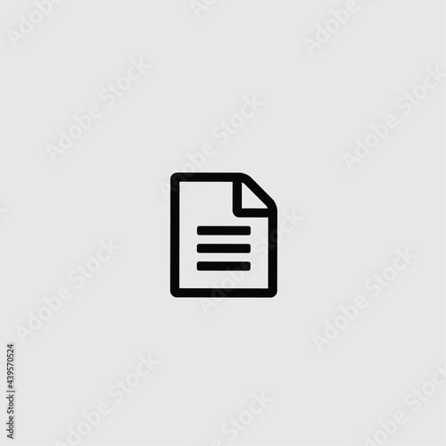 Vector illustration of file text icon