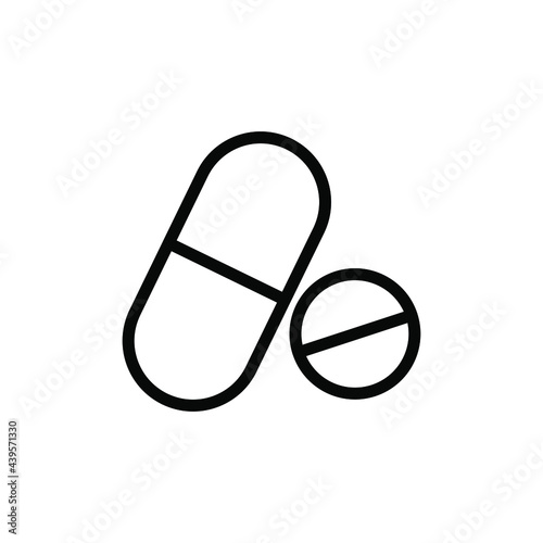 Medical Drugs icon. Black icon. Vector illustration.