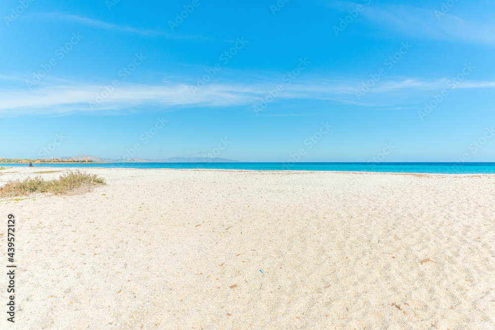 White sand in Le Saline beach in Stintino White sand in Le Saline beach in Stintino