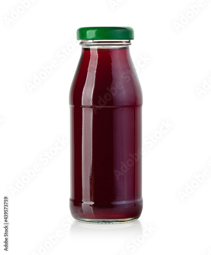 juice in glass bottle