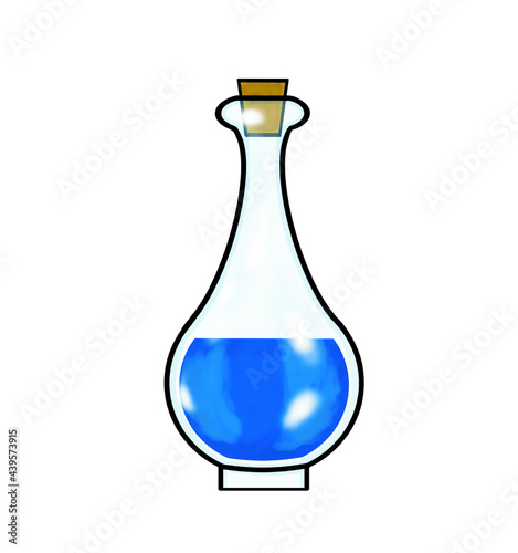 Blue potion illustration