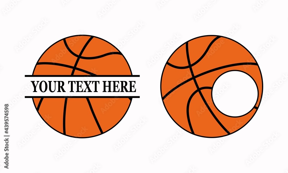 Monogram Basketball, Basketball Vector And Clip 