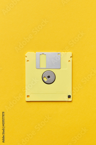 Yellow floppy disc photo