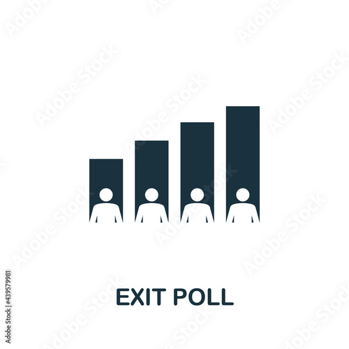 Exit Poll icon. Simple creative element. Filled monochrome Exit Poll icon for templates, infographics and banners