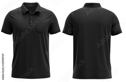 фотографія Black Polo shirt template