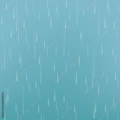 Rain drops isolated on blue background.